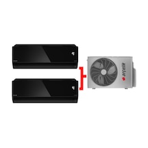 Arçelik 18100 MD Pro Dış Ünite 12.000 Btu Siyah + 12.000 Btu Siyah Iç Üniteler 1+2 Multi Sistem Klima