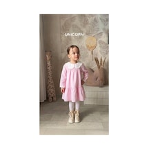 Unicornkids Keten Pembe Elbise Pembe Pembe