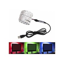 1 Metre Tv Arkası Rgb Usb Şerit Led Aydınlatma Lcd Led Monitör Arka Işık