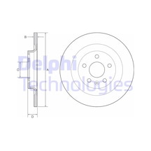Delphı Arka Fren Diski Volvo Xc40 536 2017 2021 Cap 302x 5 Bıjon 16 İnç Bg4966c 31471477 32300123