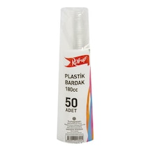 Roll-up Plastik Şeffaf Bardak Şeffaf 50'li 180 Cc 3 Adet Çok Renkli