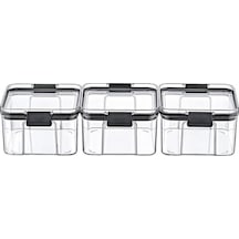 Saklama Kapları 3'lü Set Küçük 3 X 460ml Şeffaf