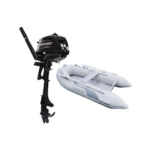 Coralsea 230 Ahşap Tabanlı Şişme Bot + Mercury 3.5 Hp Deniz Motoru