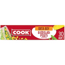 2 Adet Cook Buzdolabı Poşeti Orta Boy 24x38 Cm 30 Yaprak