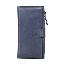 Lozan 6.5 inch Uyumlu Deri Kartlıklı Kılıf TN5 Mavi