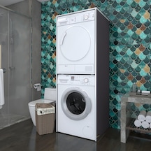 Kenzlife Çamaşır-Kurutma Makinesi Dolabı Zakhar Gri 180*70*60 Banyo Kapaksız Arkalıksız Çok Renkli