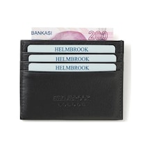 Helmbrook London Barry Erkek Gri Deri Özel Tasarım Çok Bölmeli Rfid Korumalı Kartlık Gri