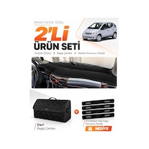 E-biz Mercedes W168 A Class 1997-2004 Uyumlu Torpido Örtüsü + Deri Bagaj Çantası - Siyah - Mb001