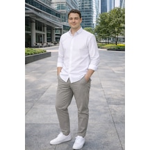 Luxıc Core Erkek Beyaz Klasik Slim Fit Uzun Kollu Pamuk Gömlek Şık Ofis & Günlük Kombin Luxıc Core Erkek Beyaz Klasik Slim Fit Uzun Kollu Pamuk Gömlek Şık Ofis & Günlük Kombin
