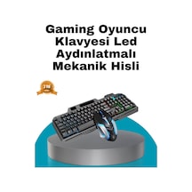 Mekanik Oyuncu Seti Led Işıklandırma Ve Ergonomik Mouse Mh-hs5969-2752
