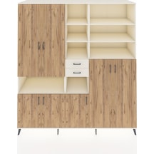 Kronos Dolap 17 Raflı 2 Çekmeceli 7 Kapaklı 220x59x243 Aytaşı-çam/aytaşı Atlas Çam/aytası - Aytası