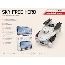 L38 Skylıne Drone Uçak Dron 2.4ghz 3 Lens 360 Dere Engel Algılama Tek Tuş İniş Kalkış 50x Zoom Optik Akış Konum Hover Elektrikli Kamera Beni Takip Et Modu Wıfı Fpv Canlı Yayın Fırçasız Motor