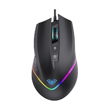 F805 6400dpı Rgb 7 Tuşlu Makro Optik Oyuncu Mouse, Siyah