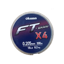 Okuma Ft- 4 Braided Line 300 Mt Grey Örgü İp 0,280mm