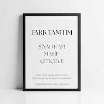 Fark Tanıtım Premium Masif Çam Çerçeve - 3mm Mdf Arkalık - 500 Mikron Kırılmaz Şeffaf Pvc Ön Koruma - Şık Ve