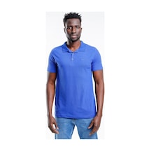 Slazenger SOHO I Erkek Polo Yaka Saks Mavi Tişört