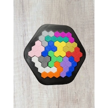 3d Baskı Petek Desenli Altıgen Puzzle - Renkli Zeka Oyunu