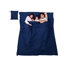 Açık Hava Kamp Otel Seyahati İçin Hafif Uyku Tulumu Astarı Sac Çuval - Koyu Mavi/l