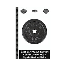 Özel Seri Vücut Kuvvet Cosfer Csf-0.5kgs Siyah Döküm Plaka
