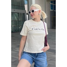 Madmext Siyah Bisiklet Yaka Pamuklu Kısa Kollu Kadın T-shirt Mg2150-siyah Siyah
