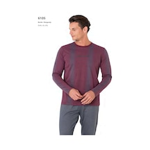 Pierre Cardin 6105 Erkek Uzun Kollu Bisiklet Yaka Pijama Takımı-bordo Bordo