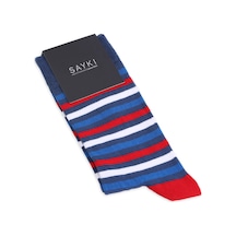 Kırmızı Pamuklu Çizgili Soket Çorap 17142024a006 1000 Antrasit - Gri - Siyah