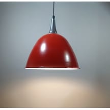 Mylights Vintage Rustik Kırmızı Gümüş Askılı Avize Trekli Sa