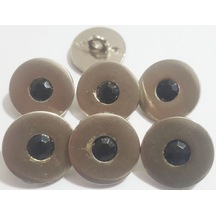7 Adet 1.8 Cm. Siyah Taşlı Metal Düğme