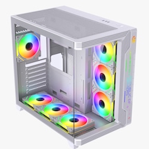 F7-pro Argb Ön Panel Ve Kumandalı Fanlar Atx Gaming Beyaz Kasa
