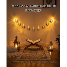 Ay Ve Secde Tasarımlı Sıcak Beyaz Led Ramazan Işığı Renkli 12121772