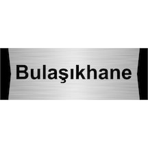 Bulaşıkhane 10x20cm Gümüş Renk Metal Yönlendirme Levhası