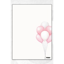 A5 Balon Bloknot Çizgisiz Defter - 50 Yaprak - Memopad - Notepad - Not Defteri - Not Kağıdı Çok Renkli Çok Renkli