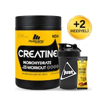Mustang Nutrition Creatine Monohydrate Kreatin 252 Gr 84 Servis + Shaker + Protein Kahve Hediyeli Aromasız