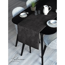 Kadife Efektli Duman Grisi Rengi Aura Serisi Runner 40 X 140 Duman Gri