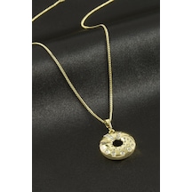 Xuping - 949 - Simit Zirkon Taşlı Lüks Çelik - Muratech - Kolye Sarı