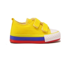 Kanuga Magl1202 Sarı Unısex Çocuk Çift Cırtlı Converse Sari