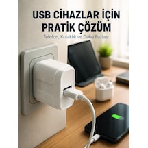 12w Usb Şarj Adaptörü 5v 2.4a Hızlı Ve Güvenli Şarj Başlığı