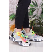 Fort Gj Elanur Rahat Kalın Taban Özel Tasarım Sneaker Kadın Spor Ayakkabı Bej