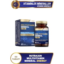 Nutraxin Multivitamin Mineral Energy Complex 60 Tbl - Magnezyum, Taurin, Kolin, Panax Ginseng, Q10
