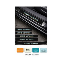Premium Chrysler Grand Voyager Karbon Kapı Eşiği Koruma Seti 4 Kapı 1 Bagaj 5 Parça Dayanıklı Folyo