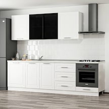 Minar 270 Cm Mebran C + Alm. Füme Cam Mutfak Dlb Byz 270-Mcacb3 Beyaz