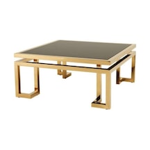 Zao Gold Metal / Cam Kare Orta Sehpa Zao Gold Metal / Cam Kare Orta Sehpa