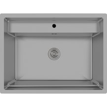 Crauf Poli Mat Gri 6302 Mutfak Eviyesi 510 x 680 x 228 MM
