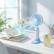 3 Kademeli Masaüstü Fan Telefon Tutuculu Özellikli Standlı Elde Taşınabilir Mini Fan Ekl29