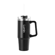 Lumin Quencher Tumbler 1,18 Litre Vakum Yalıtımlı Termos Bardak Kapaklı Ve Pipetli Black Edition