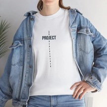 Efnaz Style Unisex Bisiklet Yaka Baskılı T-shirt - Beyaz