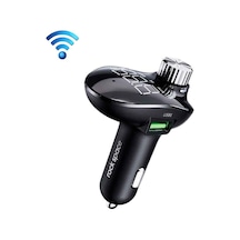 Rock Space B302 18w Qc3.0 Çift Usb Dijital Ekran Bluetooth Araç Şarj Cihazı, 64gb U Disk Ve Tf Kart Desteği / Fm / Aux / Ahizesiz Arama Siyah