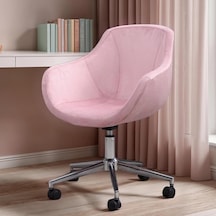 Focus Bilgisayar Ve Çalışma Koltuğu Krom Ayak, Pembe Abanoz - Beyaz