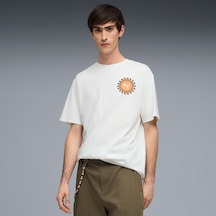 Puma Sunset Drive Relaxed Erkek Beyaz T-shirt 634395 2800324