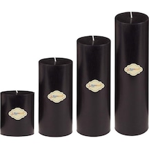 Small 4 Lü Set Mum Çap 7 Cm Siyah Siyah